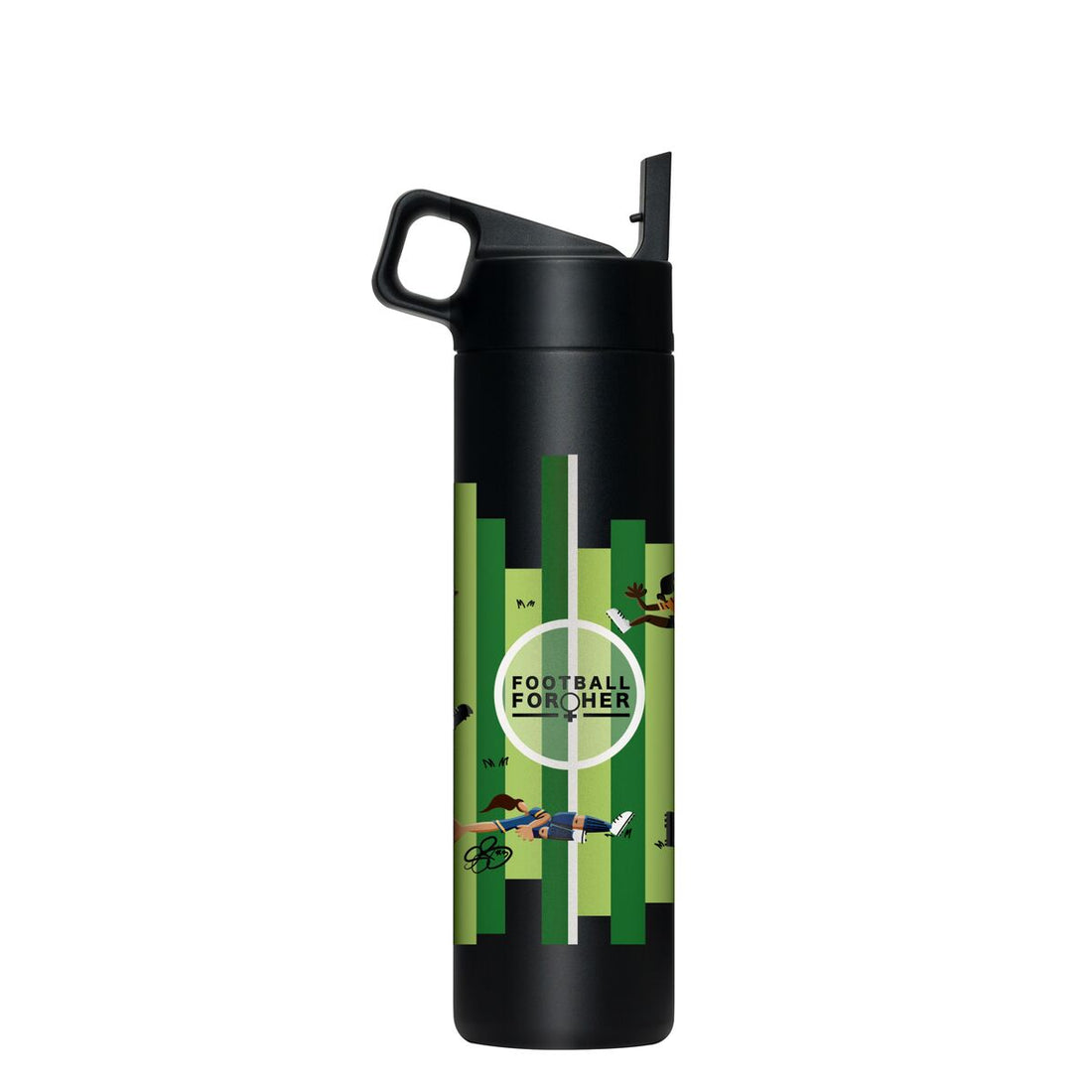 Football for Her 20oz Straw Bottle W4